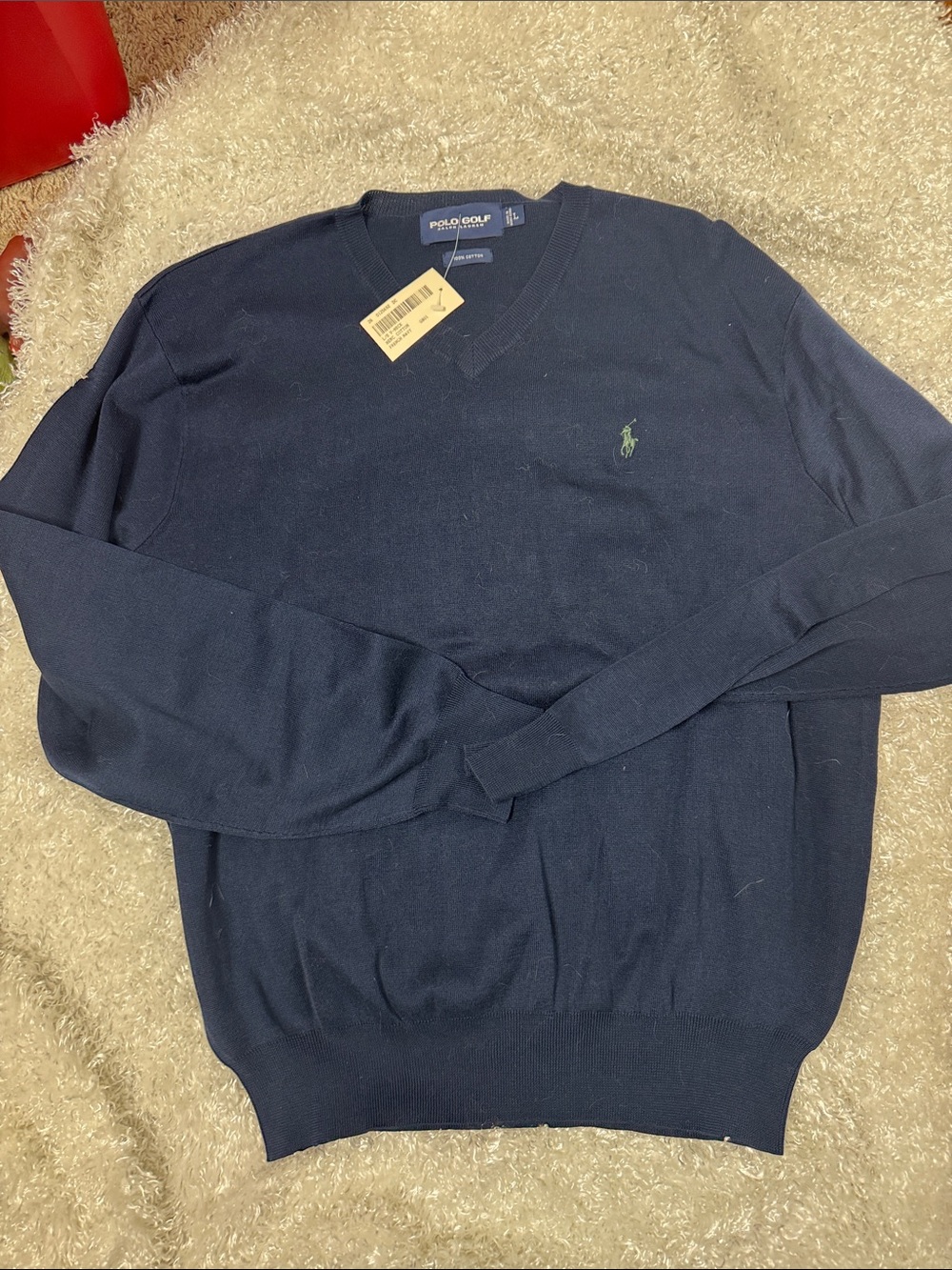 Polo golf Ralph Lauren men’s blue sweater new old stock L